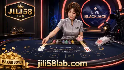 JILI58 live casino round moving from the closed decision window into the visible reveal state
